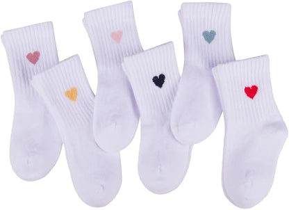 Bella Baby & Toddler Seamless-Toe Turkish Cotton Crew Socks (6-Pack)