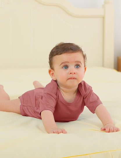 Jimonda Baby Bodysuits Rayon from Bamboo Short Sleeve Baby Boys Girls Rompers Soft Outfits Newborn Clothes