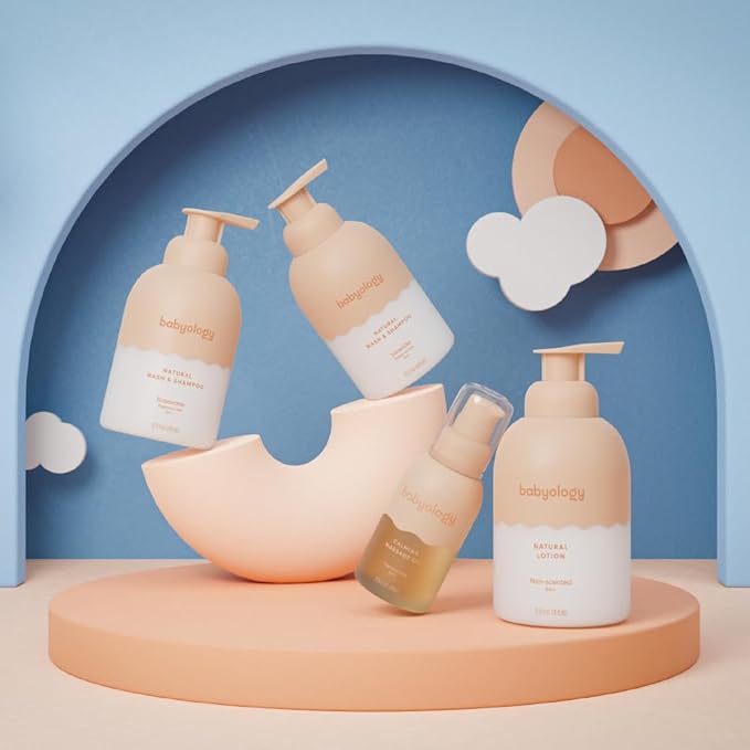 Babyology - Calming baby oil for Newborn with Baby essential oils - 3,38 Fl. Oz (100ml) - Lavender - Nourishing and Moisturizing Massage for Bonding