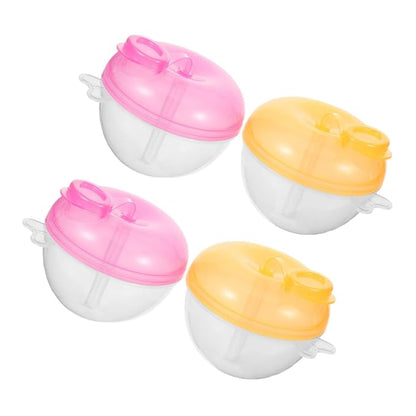 4pcs Three Compartment Powder Container Portable Snack Storage for Travel Design The-go Feeding Formula Dispenser