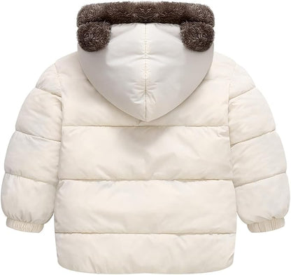 Fairy Baby Infant Baby Winter Coat Cute Teddy Bear Hooded Jacket Warm Fleece Outerwear Windproof Toddler Boys Girl 6M-4T