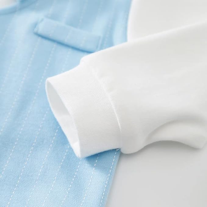 HUAANIUE Newborn Baby Boys Gentleman Romper One Piece Long Sleeve Bowtie Outfit Formal Wear Tuxedo Suit