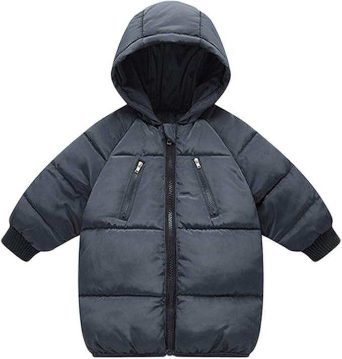 LANBAOSI Kids Winter Coats with Hooded Light Puffer Coat Warm Padded Jacket for Baby Boys Girls Toddler