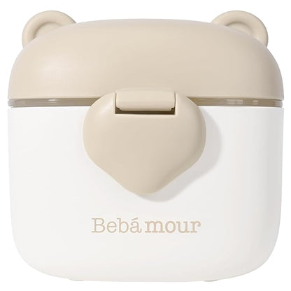 Bebamour Baby Formula Dispenser On The Go, Formula Container to Go, Formula Holder for Travel, Candy Fruit Snack Storage Container with Scoop and Leveller (Coffee)