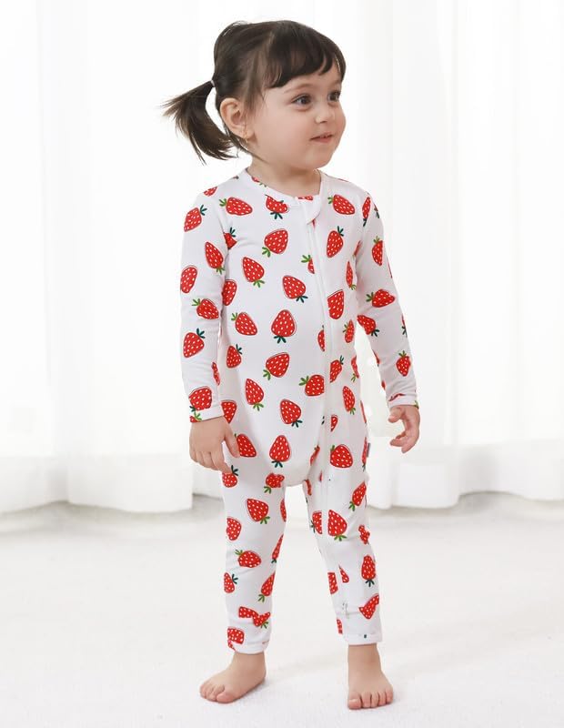 Baby Zippered Rompers Newborn Pajamas Sleepers Long Sleeve Jumpsuits Infant Zipper Romper-Viscose from Bamboo