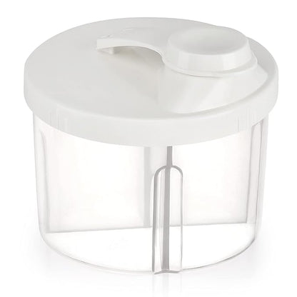 Accmor Baby Formula Dispenser On The Go, Non-Spill Rotating Four-Compartment Formula Container to Go, Milk Powder Kids Snack Container for Infant Toddler Travel Outdoor, White