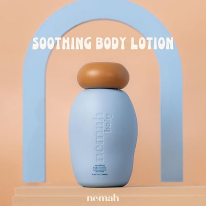 Nemah Baby Lotion, Baby Moisturizer For Sensitive Skin, Lotion For Newborn And Toddlers, With Chamomile Aloe Vera Jojoba Oil, Lightweight Non-Greasy, Fast Absorbing, Vegan & Cruelty Free, 9.8 Fl Oz