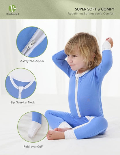 Baby Zippered Rompers Newborn Pajamas Sleepers Long Sleeve Jumpsuits Infant Zipper Romper-Viscose from Bamboo