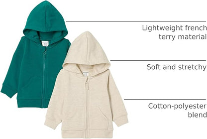 Amazon Essentials Unisex-Baby French Terry Zip-Up Hoodie