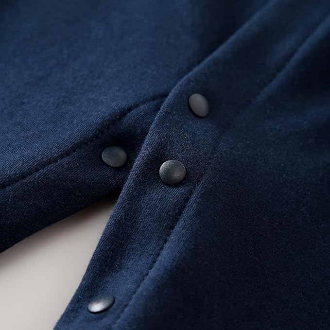 HUAANIUE Newborn Baby Boys Gentleman Romper One Piece Long Sleeve Bowtie Outfit Formal Wear Tuxedo Suit