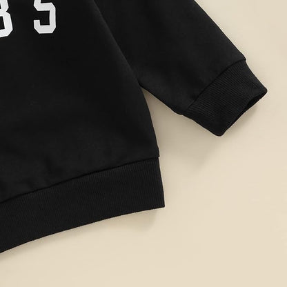 Murnouche Toddler Baby Boy Fall Winter Outfits Letter Crewneck Sweatshirt Casual Pants 2Pcs Clothes Set