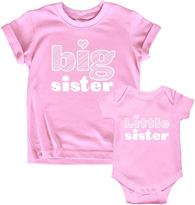 Unordinary Toddler Big Sister Little Sister Outfits Matching Shirts Sibling Gifts girls newborn baby set