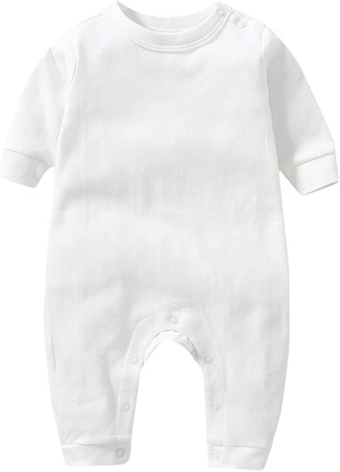 Unisex Baby Onesie, Long Sleeve 100% Cotton Baby Clothes, Baby Footless Jumpsuit
