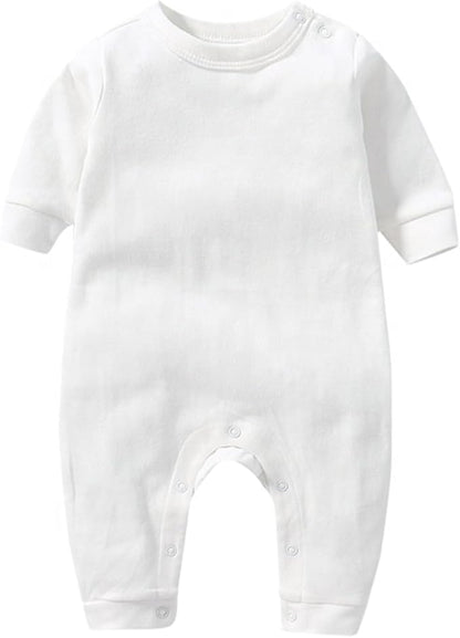 Unisex Baby Onesie, Long Sleeve 100% Cotton Baby Clothes, Baby Footless Jumpsuit