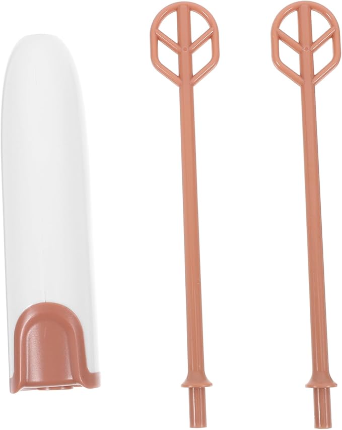 VOSAREA Electric Handheld Mixer Stirrer for Milk Powder and Drinks Extended Handle Portable Milk Frother for Juice Detachable Design Easy to Clean Mixing Wands Warm White