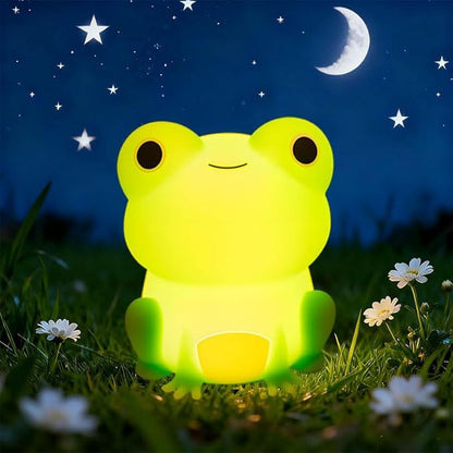 Frog Night Light,Cute Night Light for Kid，Cute Frog lamp,Best Bedroom Bedside Decor Christmas Birthday Gift for Boy Girl Toddler