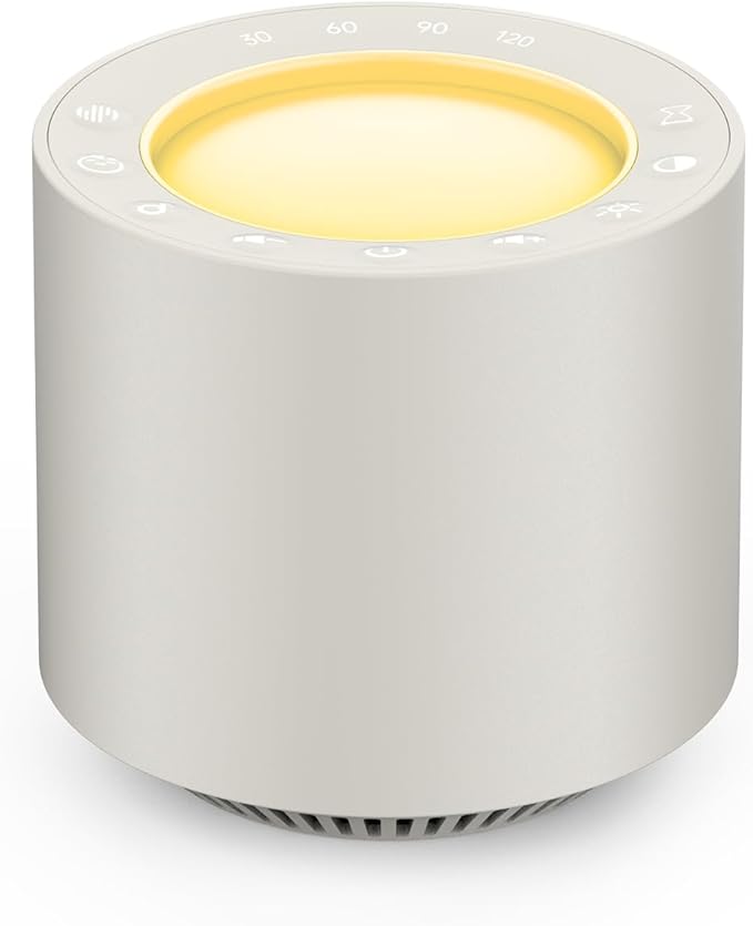 White Noise Machine: Red Light Therapy Sleep Sound Machine with 38 Soothing Sounds & Calming Womb Soother Shusher, Memory Function, Dimmable Nursery Night Light with Timer for Baby Adult Gift