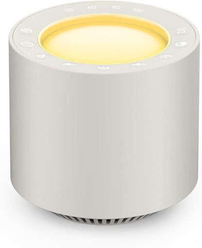 White Noise Machine: Red Light Therapy Sleep Sound Machine with 38 Soothing Sounds & Calming Womb Soother Shusher, Memory Function, Dimmable Nursery Night Light with Timer for Baby Adult Gift