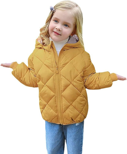 Curipeer Kids Winter Jacket Front Zip Warm Snow Wear Toddler Outer Clothing 2-8T