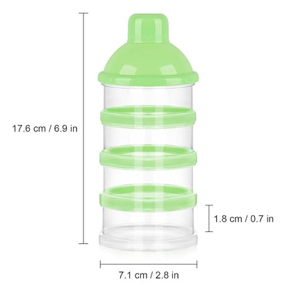 Accmor Formula Dispenser On The Go, 4 Compartments Stackable Formula Container for Travel, Baby Milk Powder Kids Snack Container, BPA Free ﻿