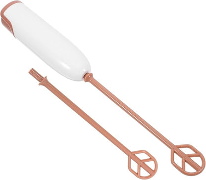 Electric Milk Powder Mixer Handheld Stirring Tool Portable Multifunctional Drink Blender for Juice Battery Operated with Detachable Rods Easy to Clean and Maintain Warm White