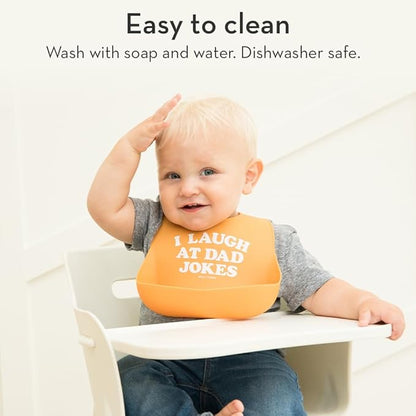 Bella Tunno Wonder Bib 2pk - Adjustable Silicone Baby Bibs for Girls & Boys, Durable and Waterproof BPA Free Silicone, Run The World & Hello Gorgeous