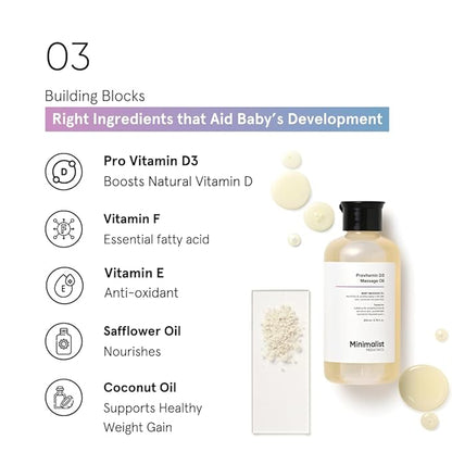 Minimalist Baby Massage Oil with Provitamin D3