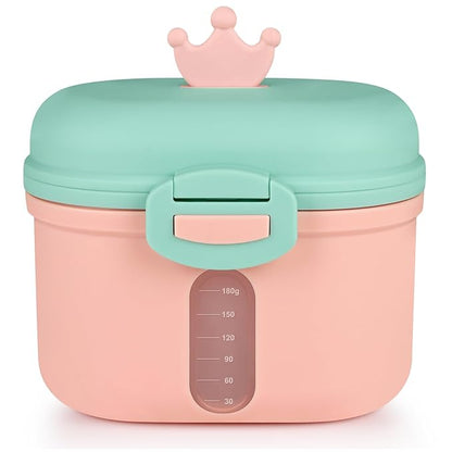 Accmor Baby Formula Dispenser On The Go, Portable Milk Powder Formula Dispenser with Scoop,Formula Containers for Travel Hold 8.5oz/240g Formula, Pink