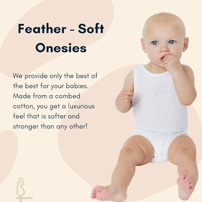 Feathers Baby Super Soft Cotton Onepiece Bodysuit Undershirt