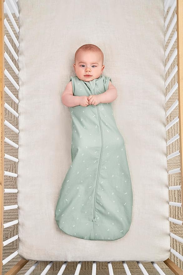 ergoPouch 1.0 Tog Jersey Sleeping Bag – Arms-Out Baby Sleep Sack, Ideal Transition from Swaddling, Slim Fit Keeps Baby Secure & Comfortable, Soft Breathable Fabric (3-12 Months, Sage)