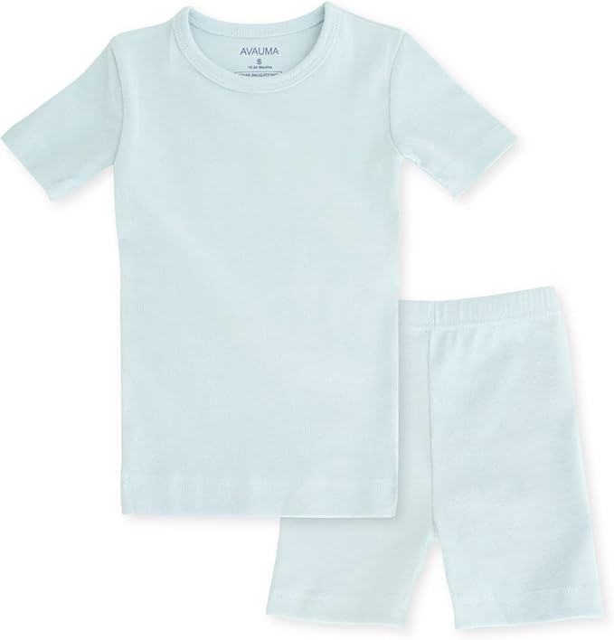 AVAUMA Baby Boys Girls Pajama Set Kids Toddler Snug fit Basic Cotton Sleepwear pjs for Daily