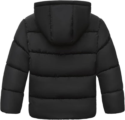 HOOD CREW Kids Boy’s Winter Coat Windproof Hooded Puffer Jackets Warm Outerwear Parka Padded Jacket