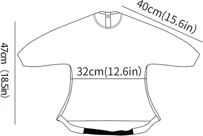 Long Sleeve Baby Bib - Mess-Proof Feeding Bibs for Babies - Adjustable, Waterproof, and Highchair/Table Attachment