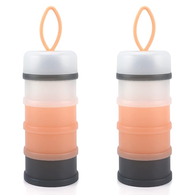 Accmor 2 Pack Baby Formula Dispenser On The Go, Stackable Non-Spill Portable Milk Powder Kids Snack Storage Container, BPA Free
