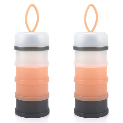 Accmor 2 Pack Baby Formula Dispenser On The Go, Stackable Non-Spill Portable Milk Powder Kids Snack Storage Container, BPA Free