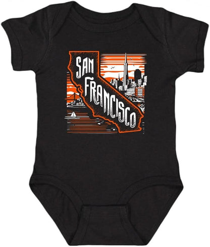Xtreme Apparrel Hometown State Outline Kid's Bodysuit for Baseball Fans