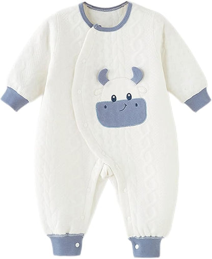 Newborn Baby Boy Girl Organic Cotton Bodysuit Long Sleeve Jumpsuit 3-Pack Outfits Clothes,0-24Months