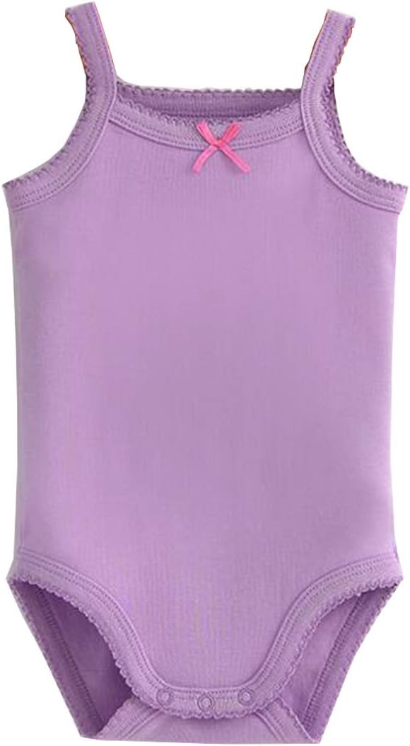 Girls Spaghetti Strap Bodysuit Sleeveless Tank Top Cotton One-Pieces Pack of Summer Baby Clothes Outfit