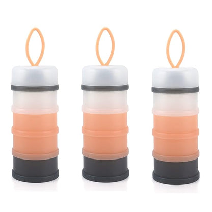 Accmor 3 Pack Baby Formula Dispenser On The Go, Stackable Formula Dispenser Formula Container to Go, Non-Spill Portable Milk Powder Kids Snack Storage Container, BPA Free