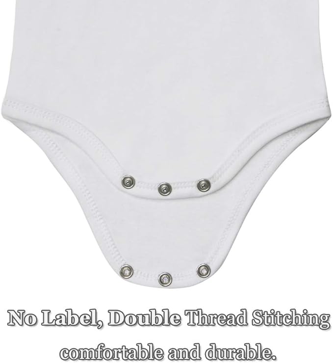 Baby Onsies 100% Cotton Short Sleeve Baby Bodysuits Solid Color Infant Bodysuits for Newborn Baby 3-Pack