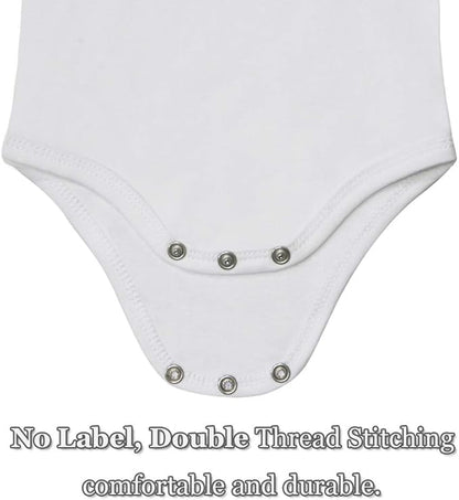 Baby Onsies 100% Cotton Short Sleeve Baby Bodysuits Solid Color Infant Bodysuits for Newborn Baby 3-Pack