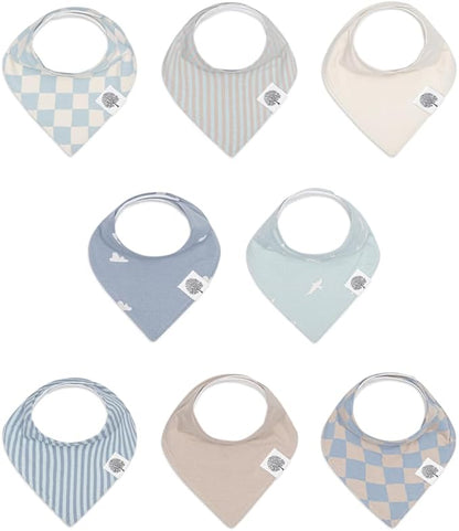 Parker Baby Bandana Drool Bibs 8 Pack Baby Bibs for Boys, Girls, Unisex - Soft & Stylish Teething Bibs for Babies