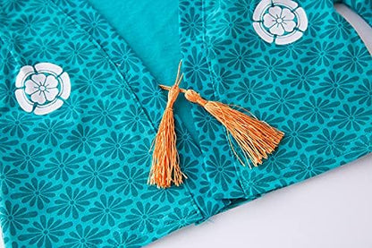 Baby Boy Kimono Romper Suit Japanese Costumes Infant Cotton Samurai Outfits