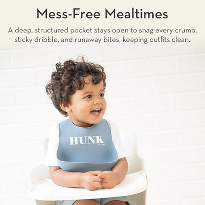 Bella Tunno Wonder Bib 2pk - Adjustable Silicone Baby Bibs for Girls & Boys, Durable and Waterproof BPA Free Silicone, Run The World & Hello Gorgeous