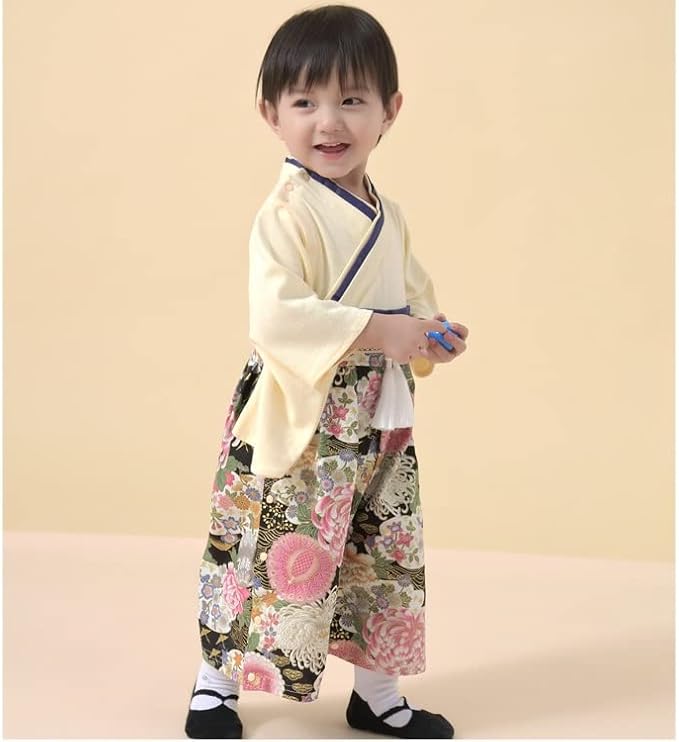 Baby Girl Kimono Romper Japanese Costumes Hakama Coverall Infant Samurai Outfits