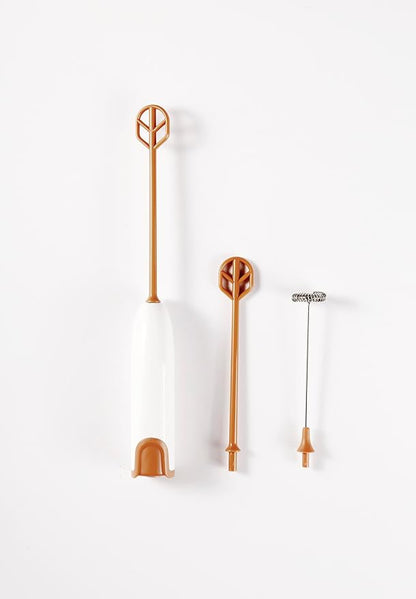 Handheld Electric Baby Formula Mixer,Handheld Drink Mixer (Off White)