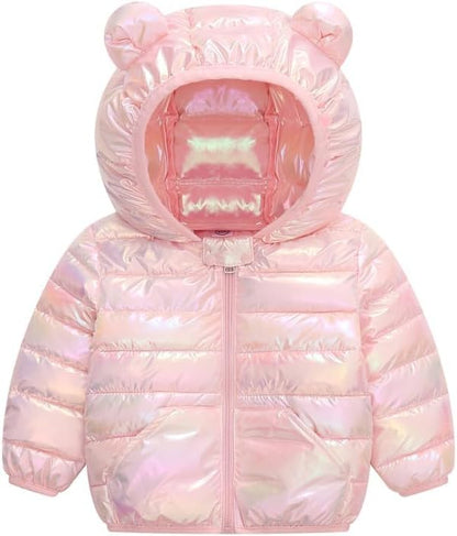UPlee 3M - 3T Baby Girls Boys Winter Coats for Toddlers Lightweight Puffer Jacket Kids Down Alternative Outerwear