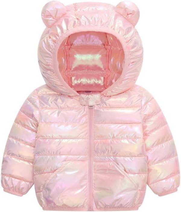 UPlee 3M - 3T Baby Girls Boys Winter Coats for Toddlers Lightweight Puffer Jacket Kids Down Alternative Outerwear