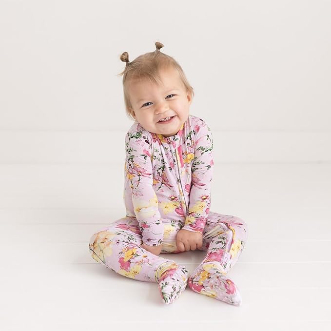 Posh Peanut Convertible Baby Sleepers - Girls Footless Baby Pajamas with 2 Way Zipper for Easy Diaper Changes