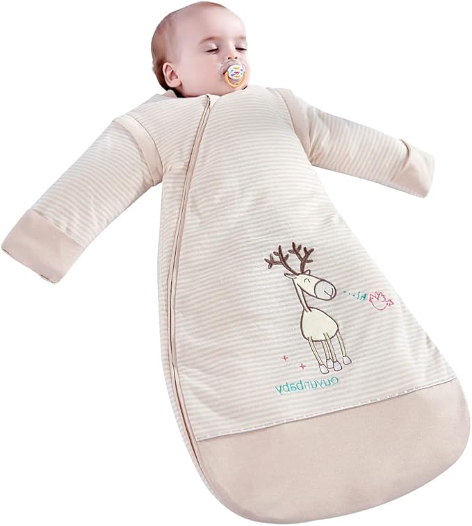 Baby Wearable Blanket Sleeping Bag Sack for Toddler Baby Girl Boy Unisex 3-Way Zipper Baby Sleep Sack, 100% Cotton TOG 3.5